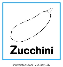 Introduction to the alphabet with examples. Z is for zucchini. Suitable for children's practice and great for toddlers' flash cards