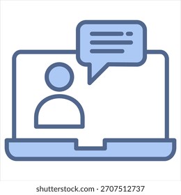 Introduction Blue Icon Vector Illustration