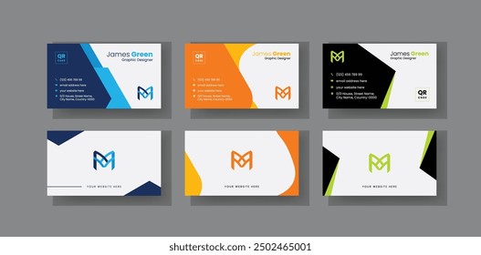 Introduction Business Card for Own Business. Simple Electrician Business Card Layout