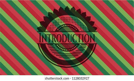 Introduction christmas badge background.