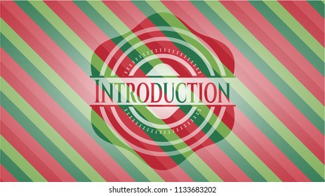 Introduction christmas colors emblem.