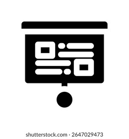 introduction glyph icon. Strong and solid vector icon for websites, mobile interfaces, presentations, and visual branding. High quality and easy to edit.