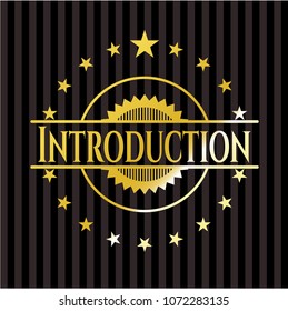  Introduction gold shiny emblem