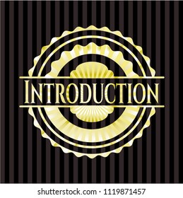 Introduction gold shiny emblem
