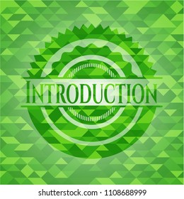  Introduction green mosaic emblem