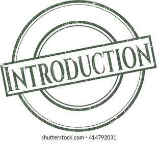 Introduction grunge stamp