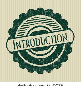 Introduction grunge stamp
