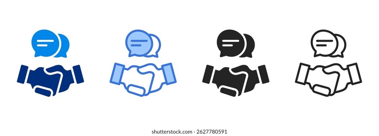 Introduction Icon Set Multiple Style Vector Illustration