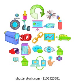 Introduction icons set. Cartoon set of 25 introduction vector icons for web isolated on white background
