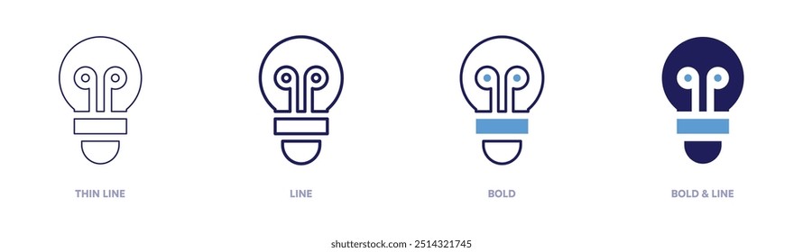 Introduction idea icon in 4 different styles. Thin Line, Line, Bold, and Bold Line. Duotone style. Editable stroke.