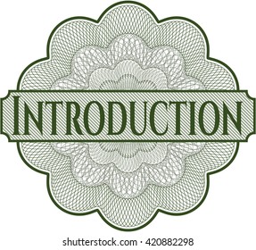 Introduction inside a money style rosette