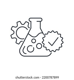 Introduction of a new product. Vector linear icon isolated on white background.
