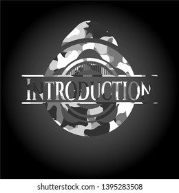 Introduction on grey camo pattern