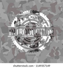 Introduction on grey camouflage pattern