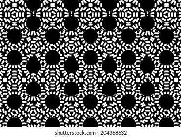 Introduction oval on each other in white, on a black background.  