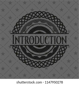 Introduction realistic black emblem