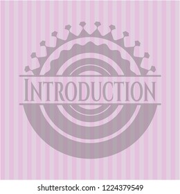 Introduction retro style pink emblem