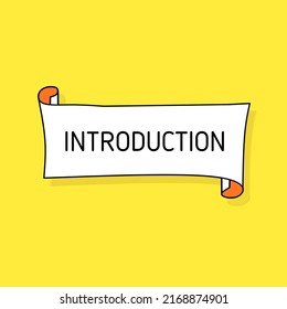 Introduction Text On White Paper. The Concept Of Business, Technology, The Internet. Flat Vector Quote.