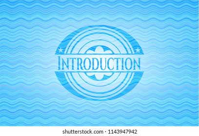 Introduction water badge.