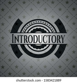 Introductory black badge. Vector Illustration. Detailed.