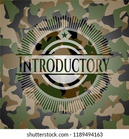 Introductory camouflaged emblem