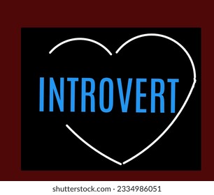 INTROVERT banner cover design blue color black background