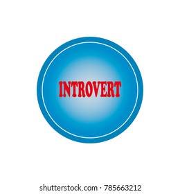 Introvert blue Sign