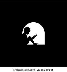 Introvert Child Silhouette in the dark window