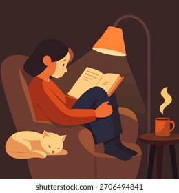 Introvertido disfrutando de un tiempo de lectura tranquilo