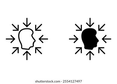 introvert icon illustration vector graphic on white background