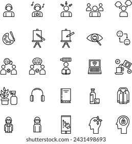 Introvert Icon in Line Style Perfect for Presentation and any Purpose