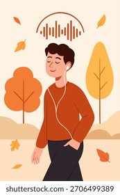 Introverter Ouvindo Podcast enquanto caminha