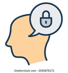 introvert psychology thought single isolated icon with filled line style