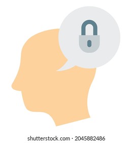 introvert psychology thought single isolated icon with flat style