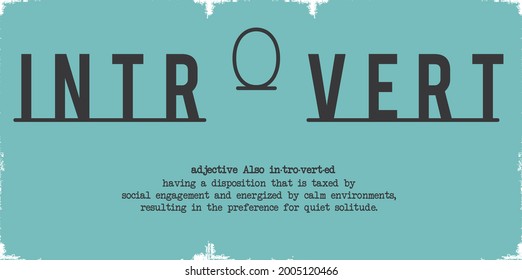 
Introvert Shy Black And White Workmark Logo