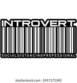 introvert social distancing professional black vector graphic design and cut file