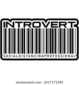 introvert social distancing professional black vector graphic design and cut file