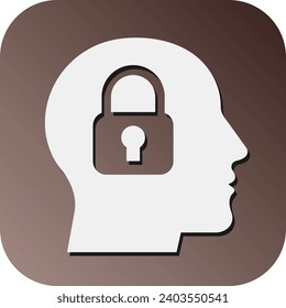 Introvert Vector Glyph Gradient Background Icon For Personal And Commercial Use.
