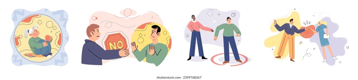 Introvert vector illustration. Introverted individuals tend to be more sensitive to external stimuli and emotional cues Being introverted does not make someone sociopath it simply means