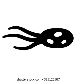 Intrude Microorganism vector icon. Style is flat symbol, black color, rounded angles, white background.
