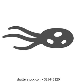 Intrude Microorganism vector icon. Style is flat symbol, gray color, rounded angles, white background.