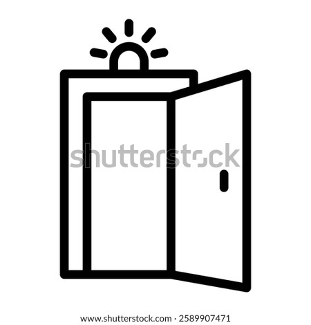 Intruder Alert Vector Line Icon Design For Persoanl And Commercial Use