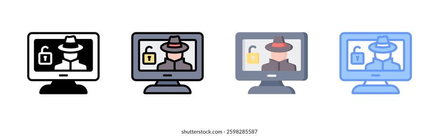 Intruder Icon Element For Design