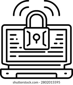 Intruder Lockout System Illustration vector Icon Design