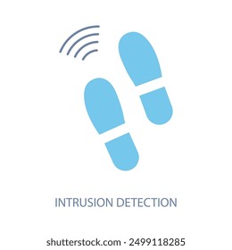 intrusion detection concept line icon. Simple element illustration. intrusion detection concept outline symbol design.
