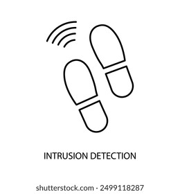 intrusion detection concept line icon. Simple element illustration. intrusion detection concept outline symbol design.