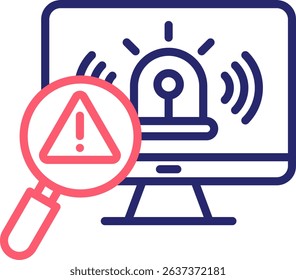 Intrusion Detection Icon Color Vector Illustration
