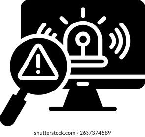 Intrusion Detection Icon Glyph Vector Illustration