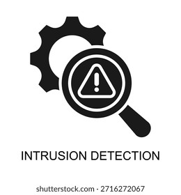 Intrusion Detection Symbol Glyphe Vektorgrafik
