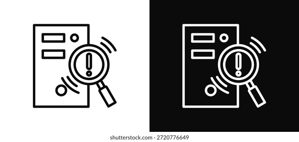 Intrusion Detection Icon Set Black And White
